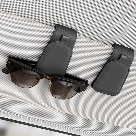 Sotfamily Sunglass Holder for Car, Suede Cloth Magnetic Sunglasses Clip for Car Visor, Glasses Holder Clip for Car, 2 ...