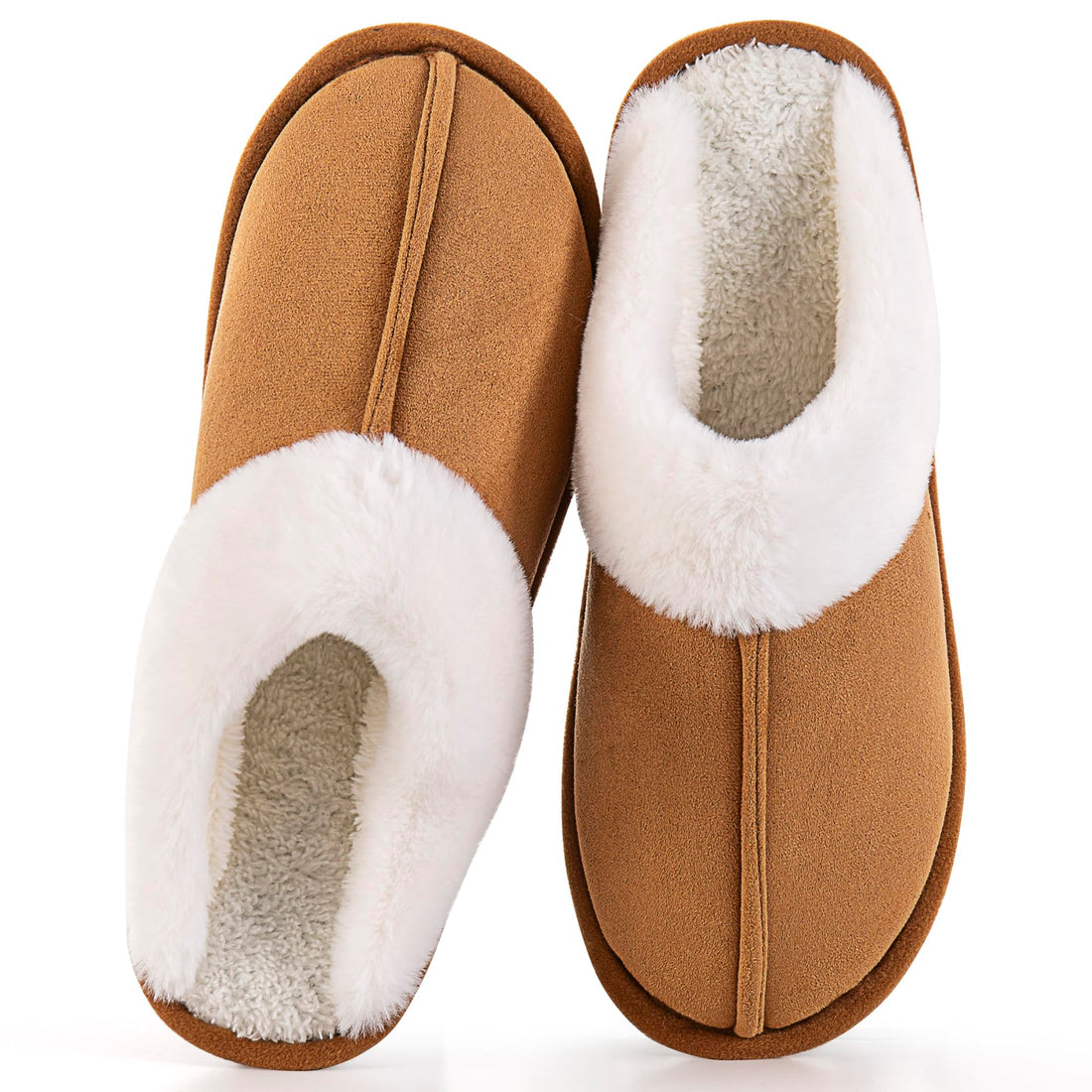 Soft and Warm Women's Wool-Lined Winter Slippers for Indoor Outdoor Wear.