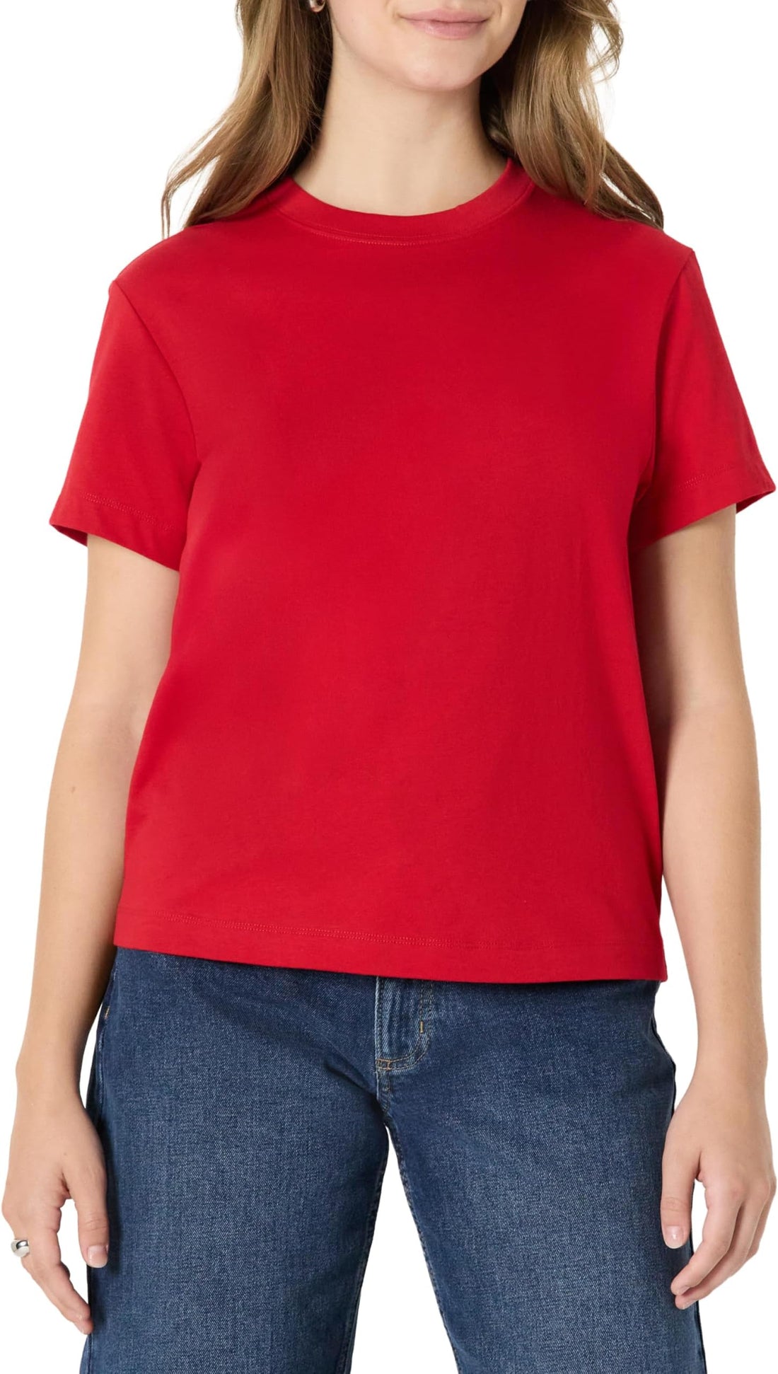 Amazon Essentials Women's Relaxed-Fit Cotton Crewneck T-Shirt