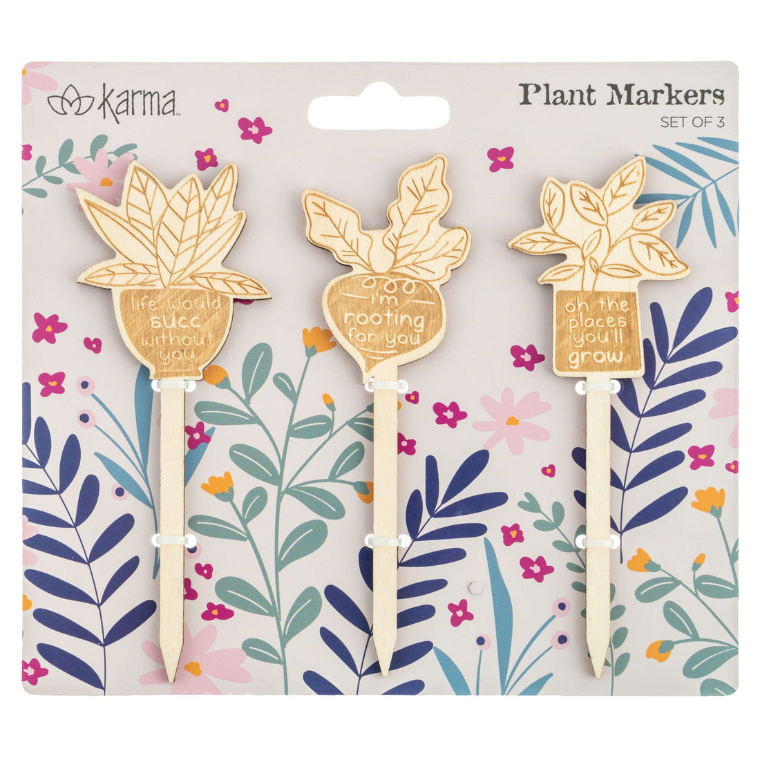 Karma Plant Markers Set of 3
