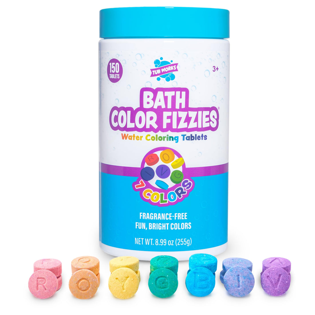 Tub Works Bath Fizzies: Nontoxic, Fragrance-Free Fun for Kids' Baths