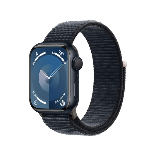 Apple Watch Series 9 [GPS 41mm] Smartwatch with Midnight Aluminum Case with Midnight Sport Loop On...