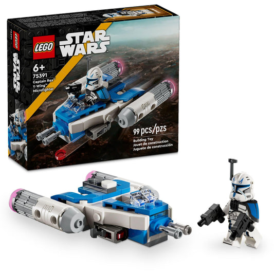 LEGO Star Wars: The Clone Wars Captain Rex Y-Wing Microfighter Building Set, Collectible Star Wars Y-Wing Toy for Kids ...