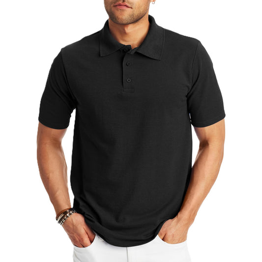 Midweight, breathable polo shirt for men's casual everyday wear needs.