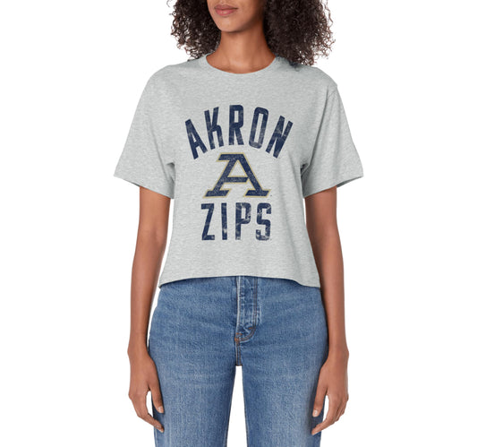 University of Akron Zips Large Women's Crop Top.