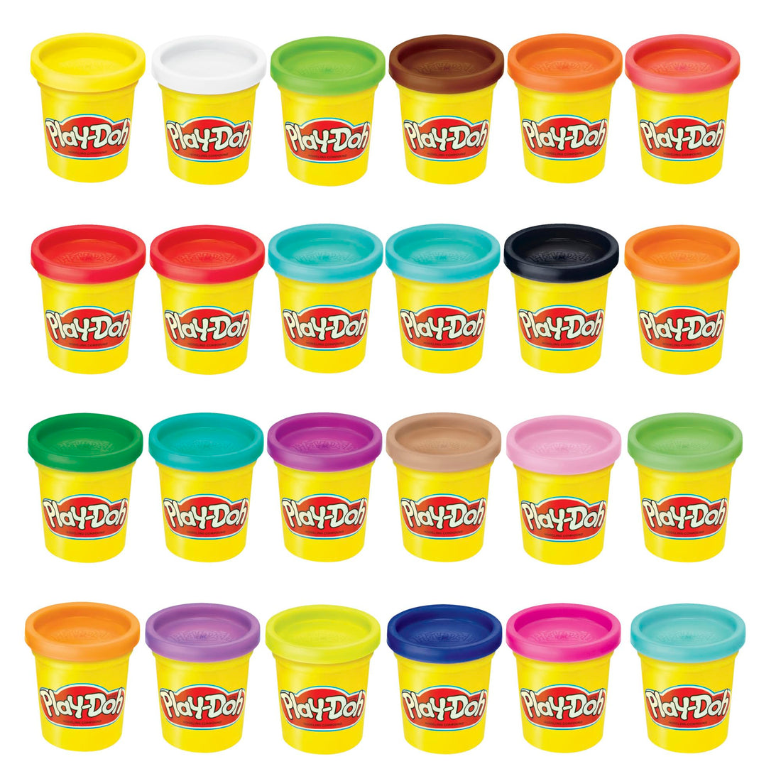 Play-Doh Modeling Compound 24-Pack Case of Colors, Non-Toxic, 3 Oz Cans of Assort.