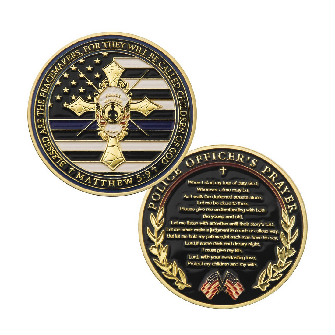 U. S. Police Flag Challenge Coin