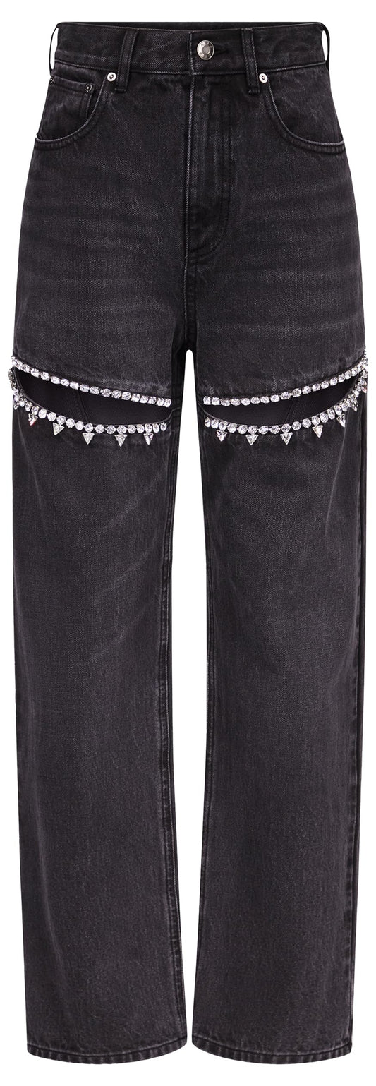 Crystal Slit Jean.