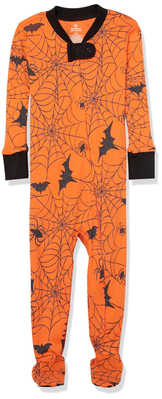 HonestBaby Non-Slip Footed Pajamas One-Piece Sleeper Jumpsuit Zip-Front PJs 100%