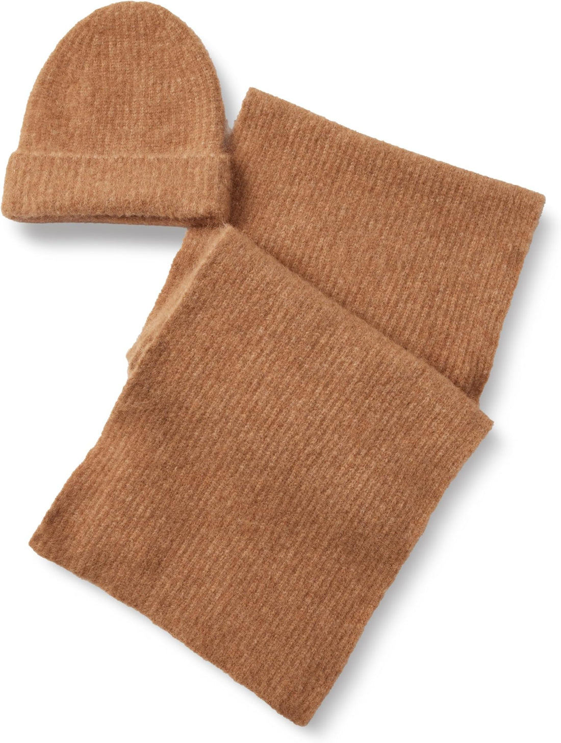 Amazon Essentials Unisex-Adult Faux Mohair Scarf and Hat Set