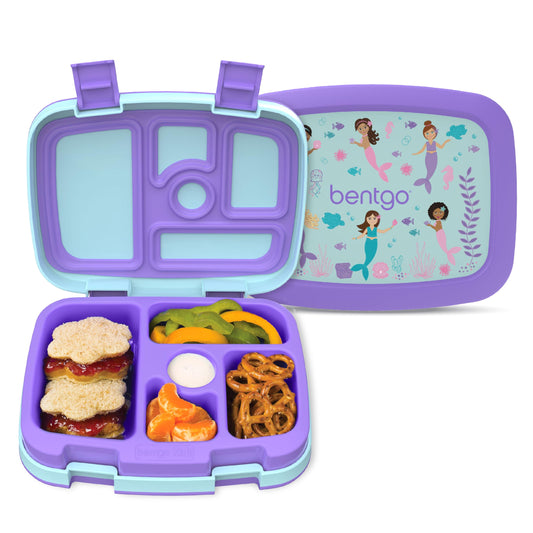 Bentgo Kids Prints Leak-Proof, 5-Compartment Bento-Style Kids Lunch Box - Ideal Portion Sizes for ...