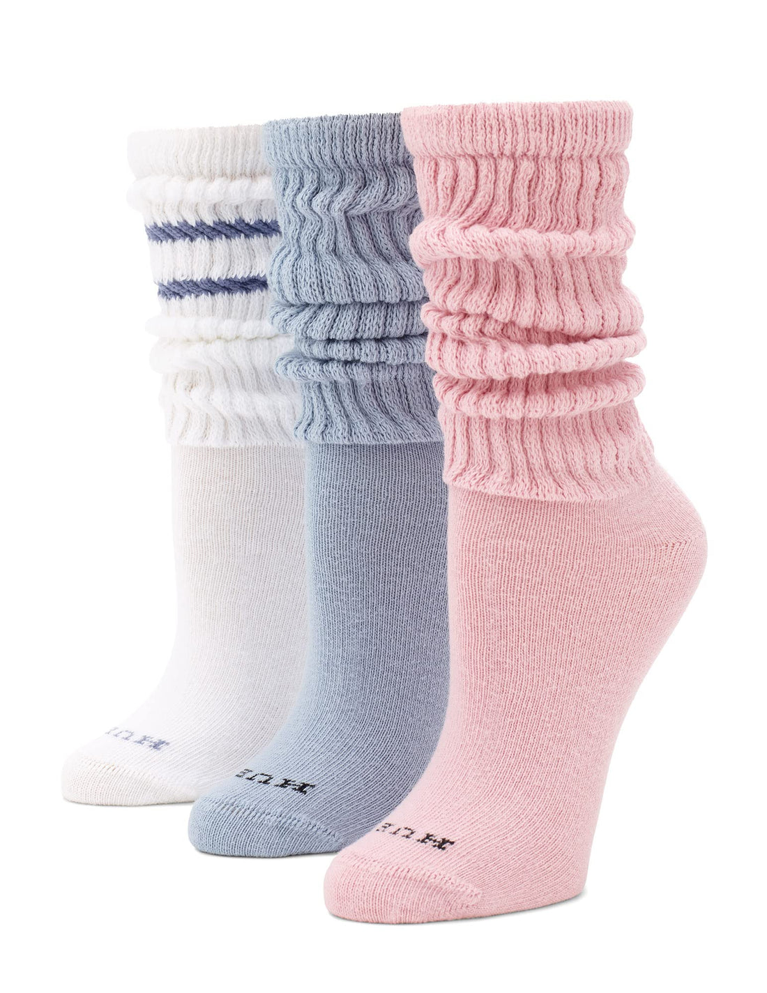 Comfortable, casual slouch socks for women, three piece set available indoors.