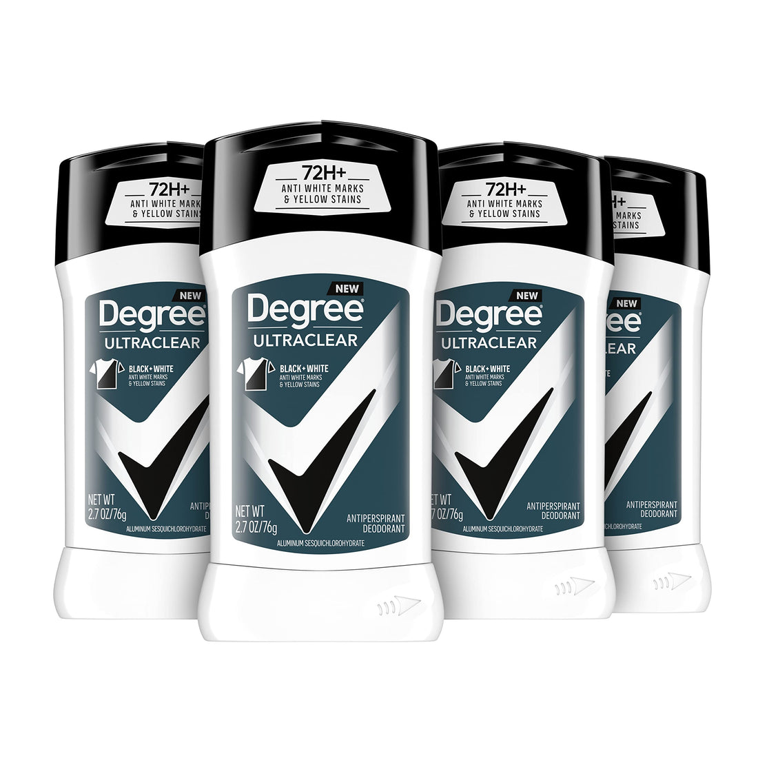 Degree Men UltraClear Antiperspirant Deodorant Black + White 72-Hour Sweat ⁘ Odor Protection ...