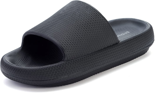 BRONAX Pillow Slippers for Women and Men | House Slides Shower Sandals | Cushioned Thick Sole.