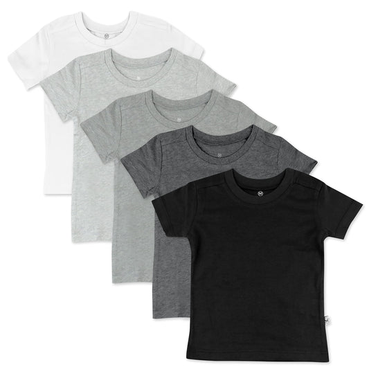 HonestBaby Multipack Short Sleeve T-Shirt Tee 100% Organic Cotton Infant Baby, Toddler, Little Kid...