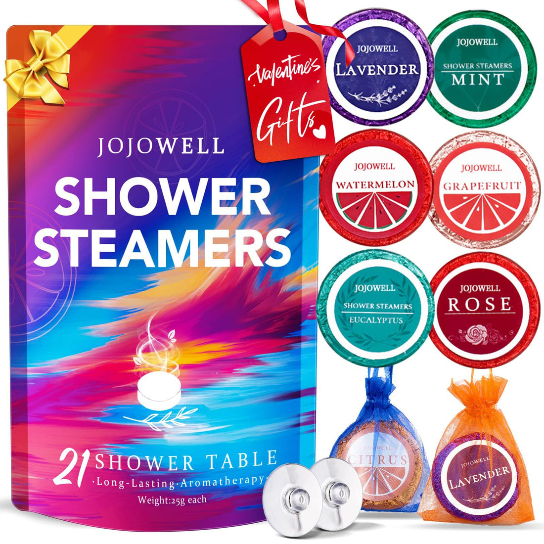 Sensuous Shower Bliss: 21-Piece Essential Oil Bomb Birthday Pampering Set