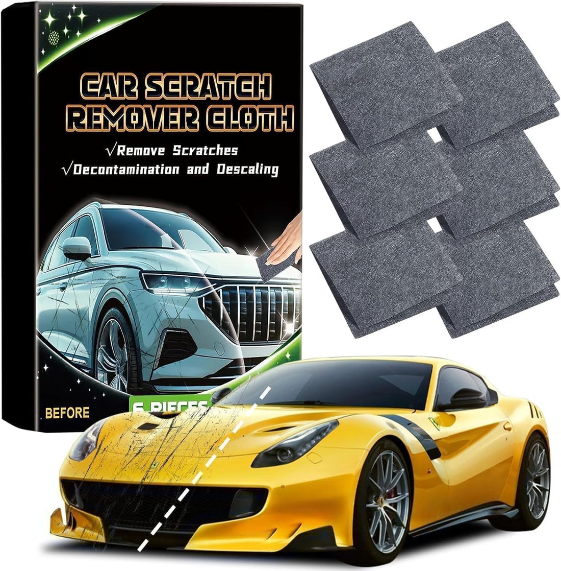 Nano Sparkle Cloth for Removing Car Scratches and Touch-ups instantly.