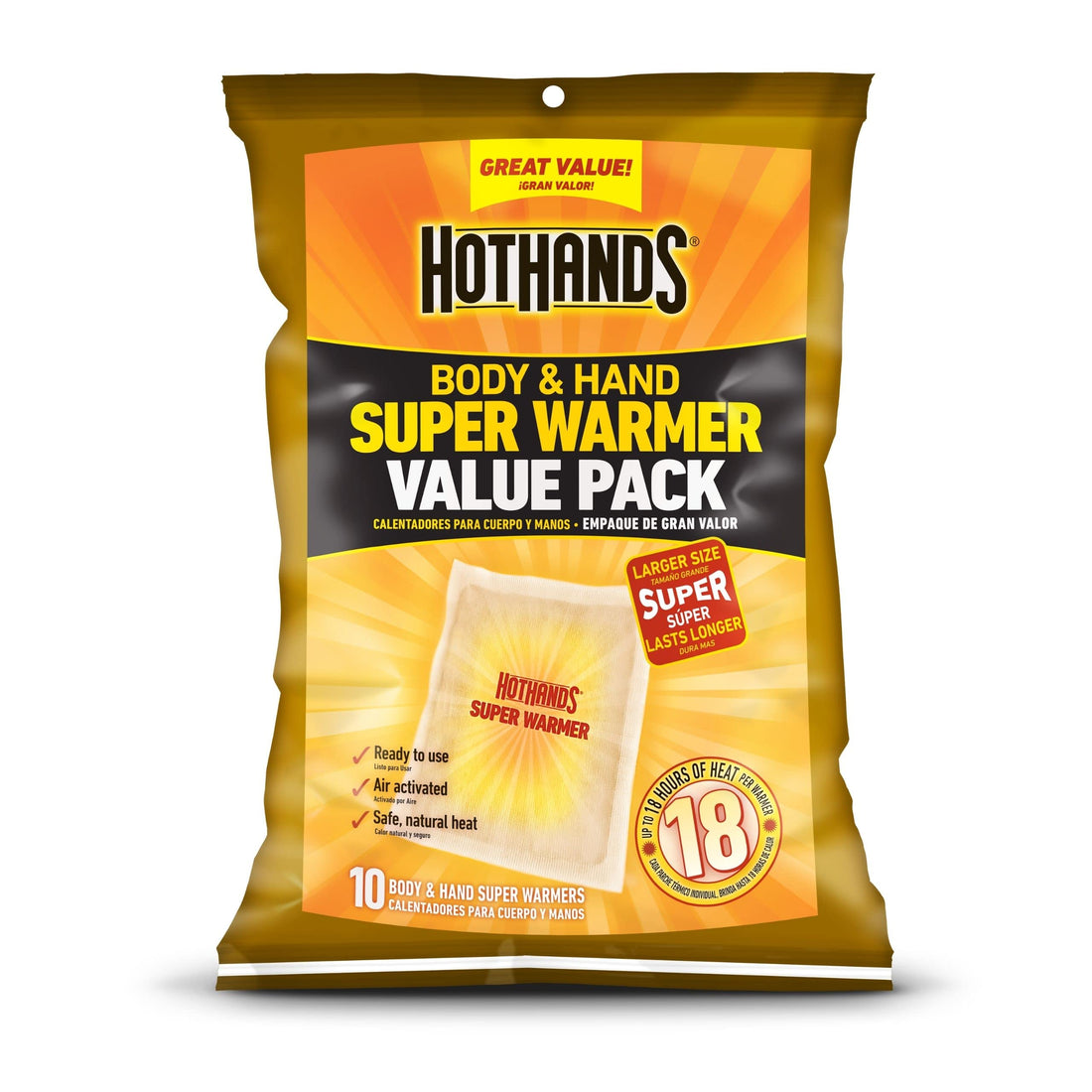 HotHands Body Hand Warmers for Long-Lasting, Odorless Heat Protection