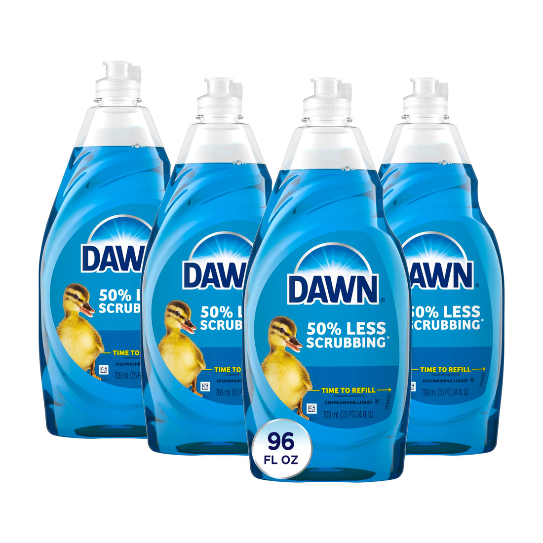 Dawn Ultra Dish Soap Liquid Bundle - Original Scent, 4-Pack of 24 Fl Oz Refills