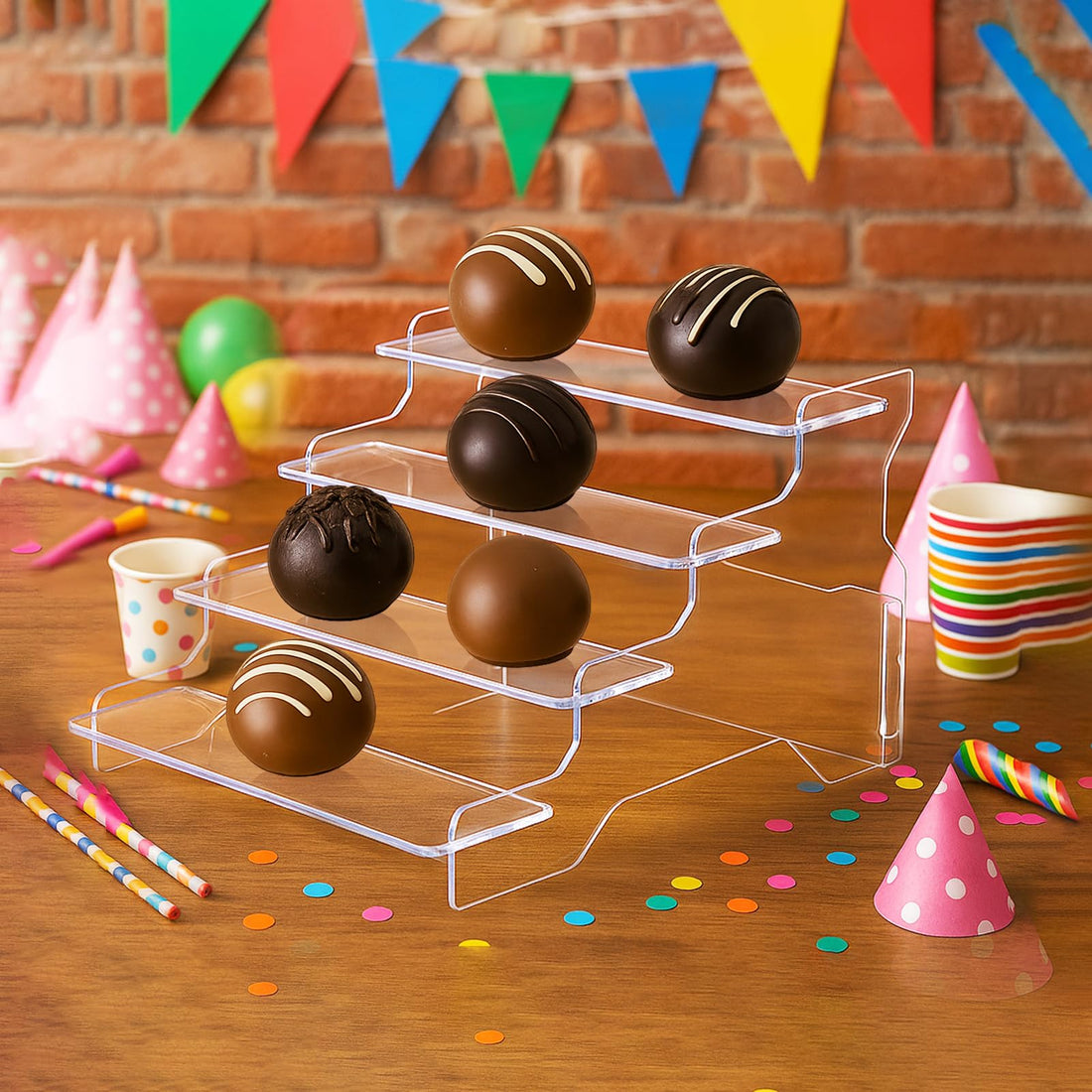 Clear Acrylic 4 Tier Display Stand