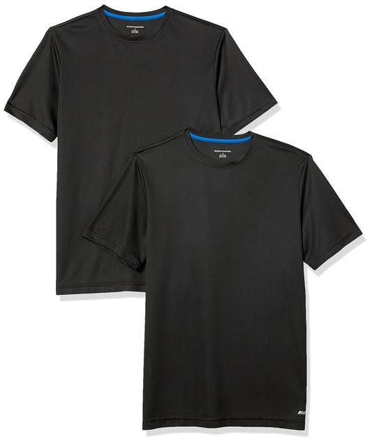 Amazon Essentials Men's Active Performance Tech T-Shirt (Available in Big ⁘ Tall), Pack of 2.