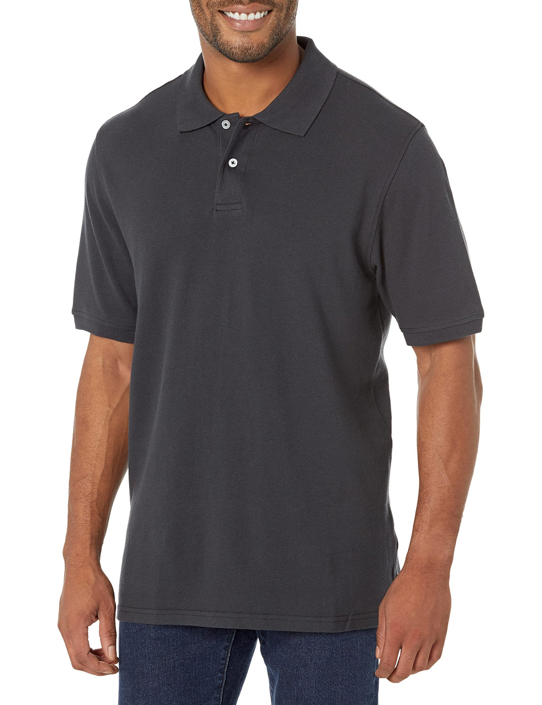 Amazon Essentials Men's Regular-Fit Cotton Pique Polo Shirt (Available in Big ⁘ Tall).