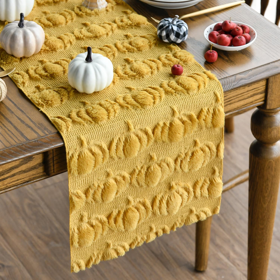 Fall Table Runner with Pumpkin Design