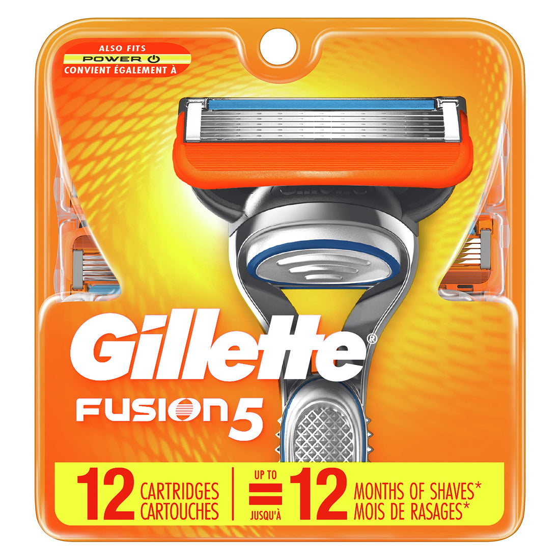 Gillette Fusion 5, 12-Pack Cartridges.