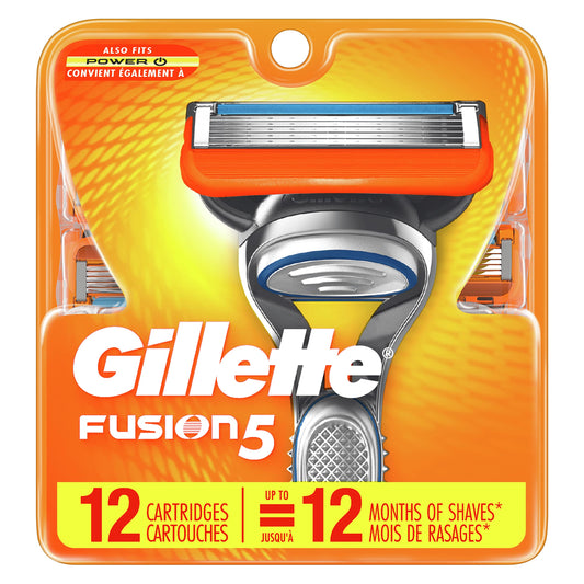 Gillette Fusion 5, 12-Pack Cartridges.