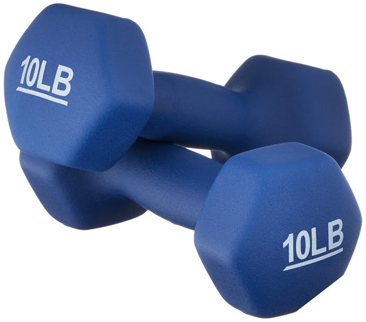 Amazon Basics Neoprene Dumbbell Hand Weights.