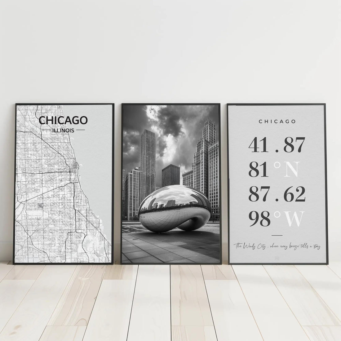 Chicago City Map Poster Set