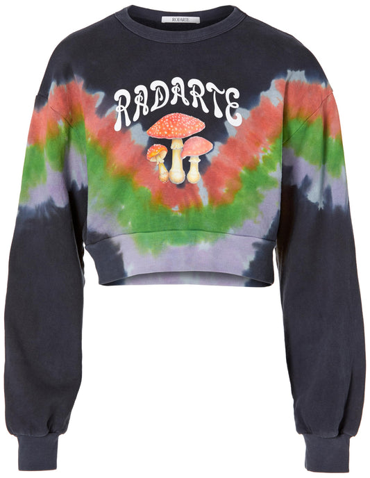 Vibrant, psychedelic, and groovy: Tie Dye Mushroom Print Sweatshirt design