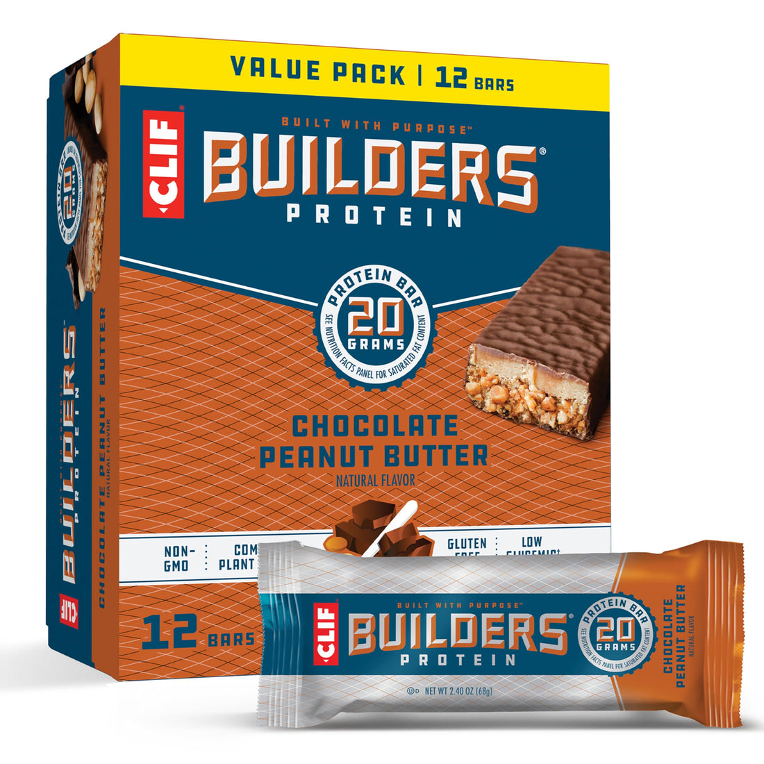 CLIF Builders Protein Bar Details and Nutritional Information CLIF BUILDERS protein bars have 20g ...
