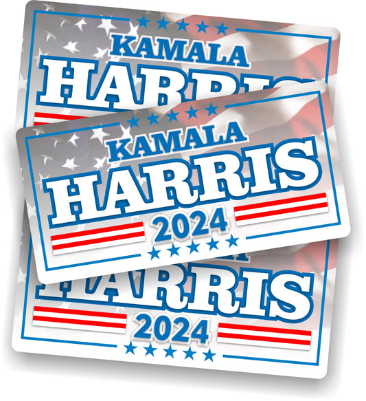 3 Pack Kamala Harris 2024 Sticker, 8 inches x4 inches Big Letters Car Decal, President Kamala Harris 2024 Bumper ...