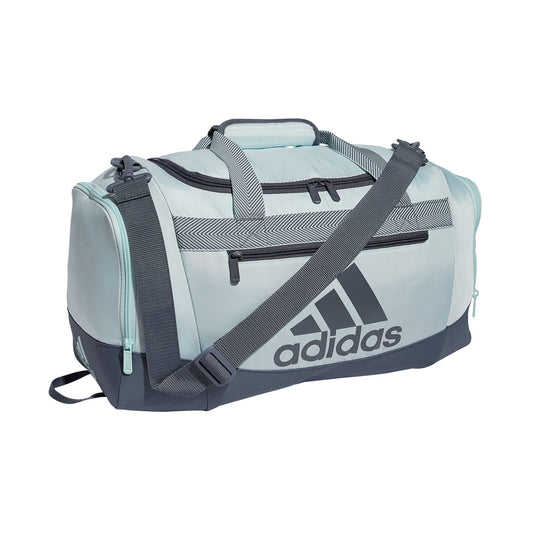 adidas Unisex Defender 4 Small Duffel Bag, Almost Blue/Onix Grey, One Size.