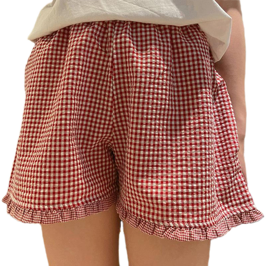Cute Summer Women's Plaid and Striped Pajama Shorts
