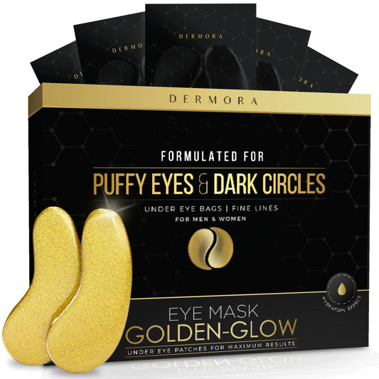 DERMORA Golden Glow Under Eye Patches (15 Pairs Eye Gels)