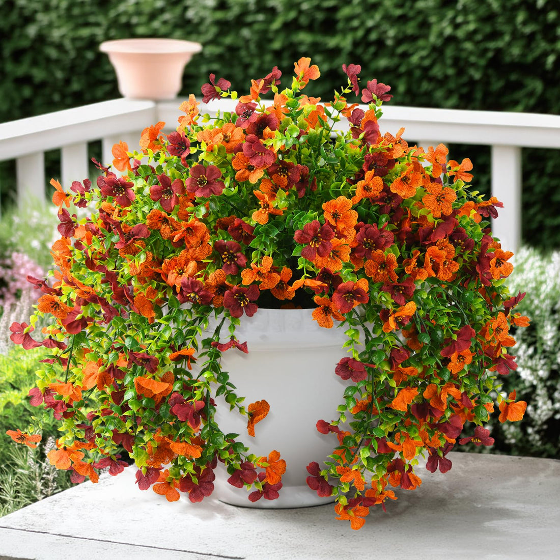 Artificial Hanging Flowers Plants for Outdoor Fall Decoration
