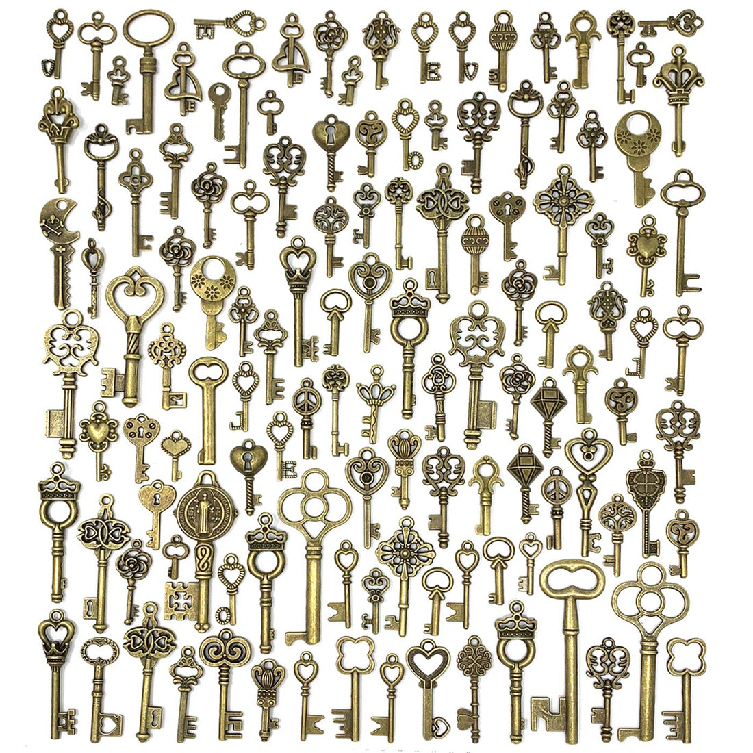 Bronze Skeleton Key Charms for DIY Jewelry Making
