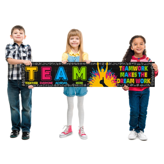 Large Motivational Team Poster for Classroom or Office Decor
