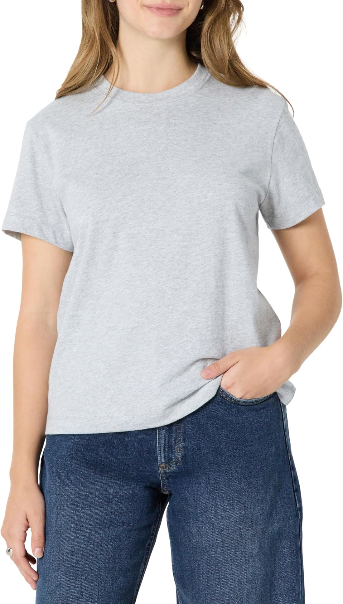 Amazon Essentials Women's Relaxed-Fit Cotton Crewneck T-Shirt