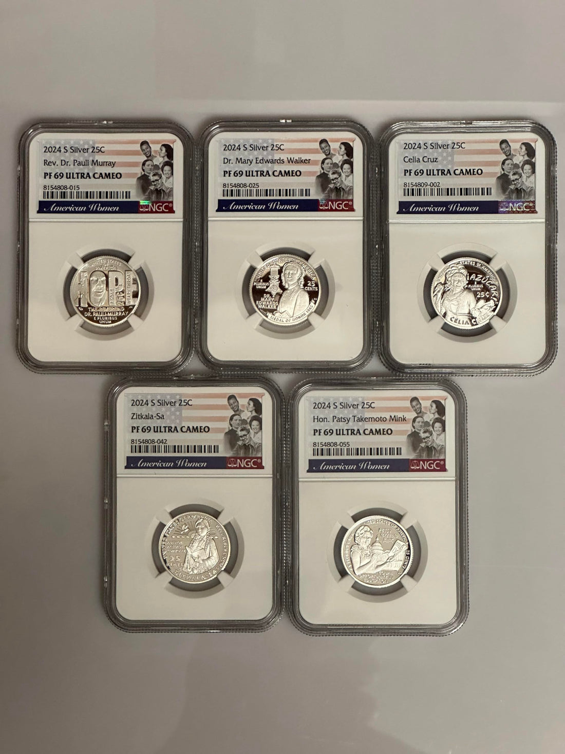 2024 S American Woman 2024 S Silver Quarter Proof Set American Woman NGC PF-69 Ultra Cameo 25C 5 Coin Set Quarter NGC ...