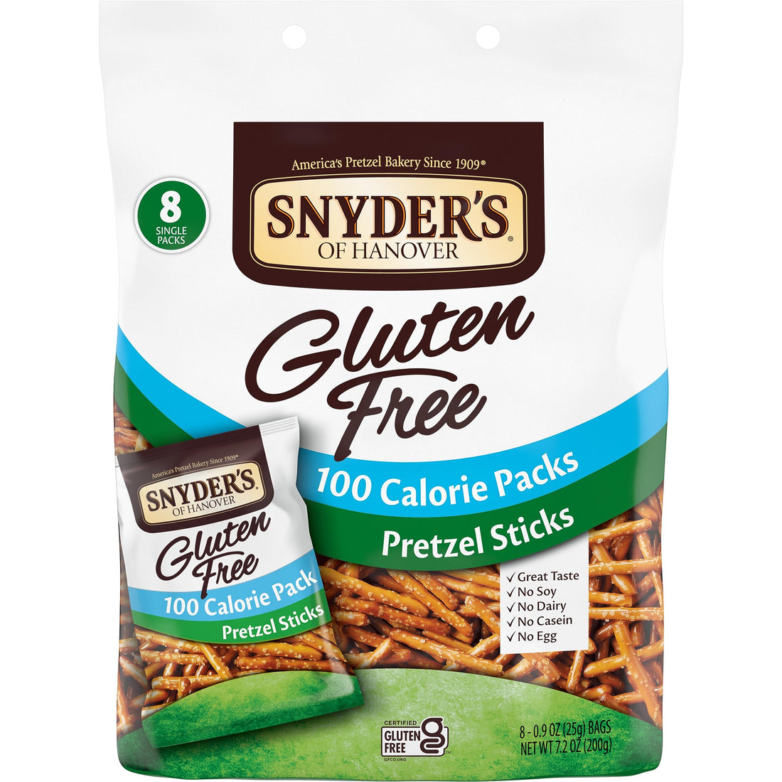 Gluten-Free Pretzel Sticks in Individual 100 Calorie Packs Available Online.