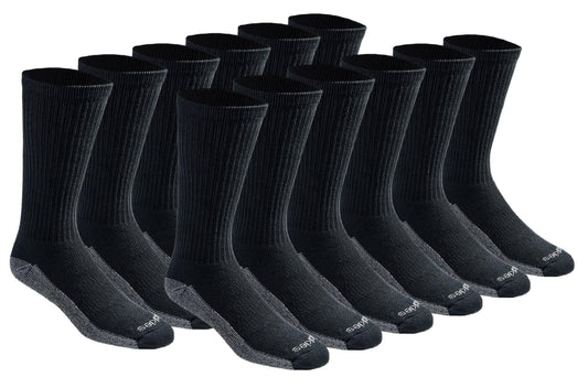 Dickies Men's Dri-Tech Moisture Control Crew Socks Multipack, Available in M-XXL.