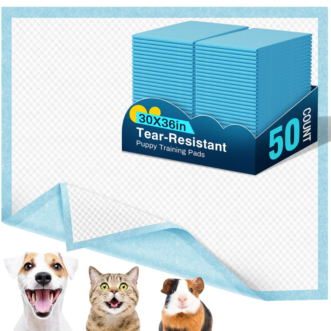 Disposable Pet Training Pads for Dogs and Cats, Large Size.