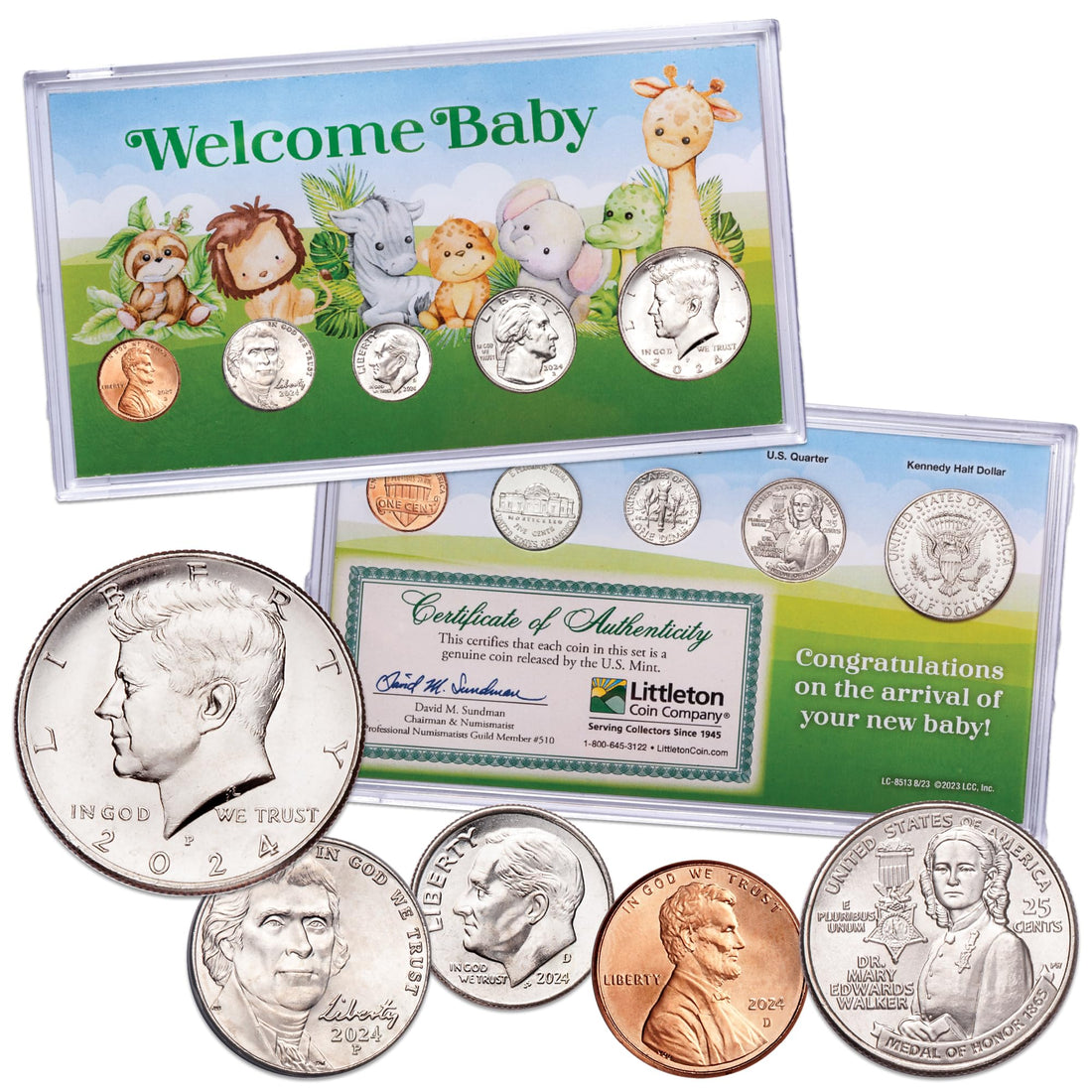 2024 United States New Baby Uncirculated 5-Coin Coin Set Collection