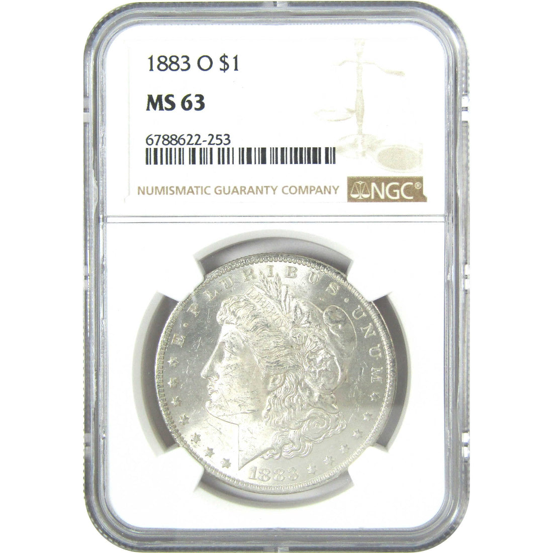 1883 O Morgan Dollar MS 63 NGC Silver $1 Uncirculated Coin SKU:I16455.