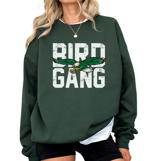 Men's Game Day Forest Bird Gang Graphic Sweatshirt for Sports Fans