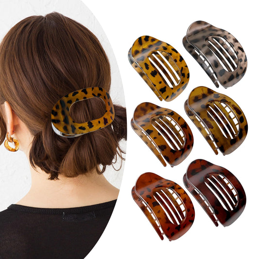 6 Pack Ergonomic Curved Hair Claw Clips for Women - Strong Hold Hair Clips for All Hair Types