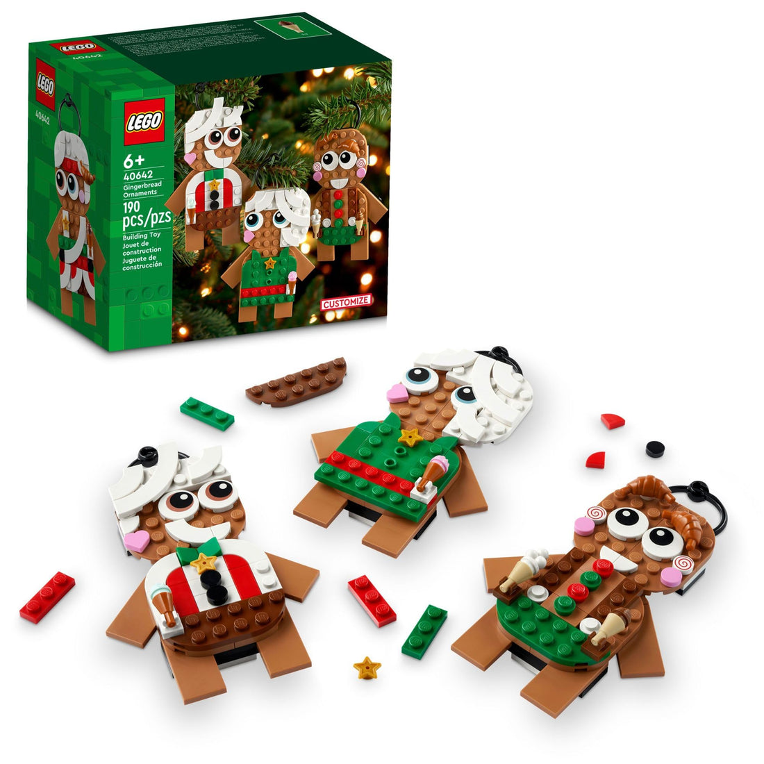 LEGO Gingerbread Ornaments - Christmas Tree Ornaments Building Set for Kids, Boys ⁘ Girls, Ages 6+...